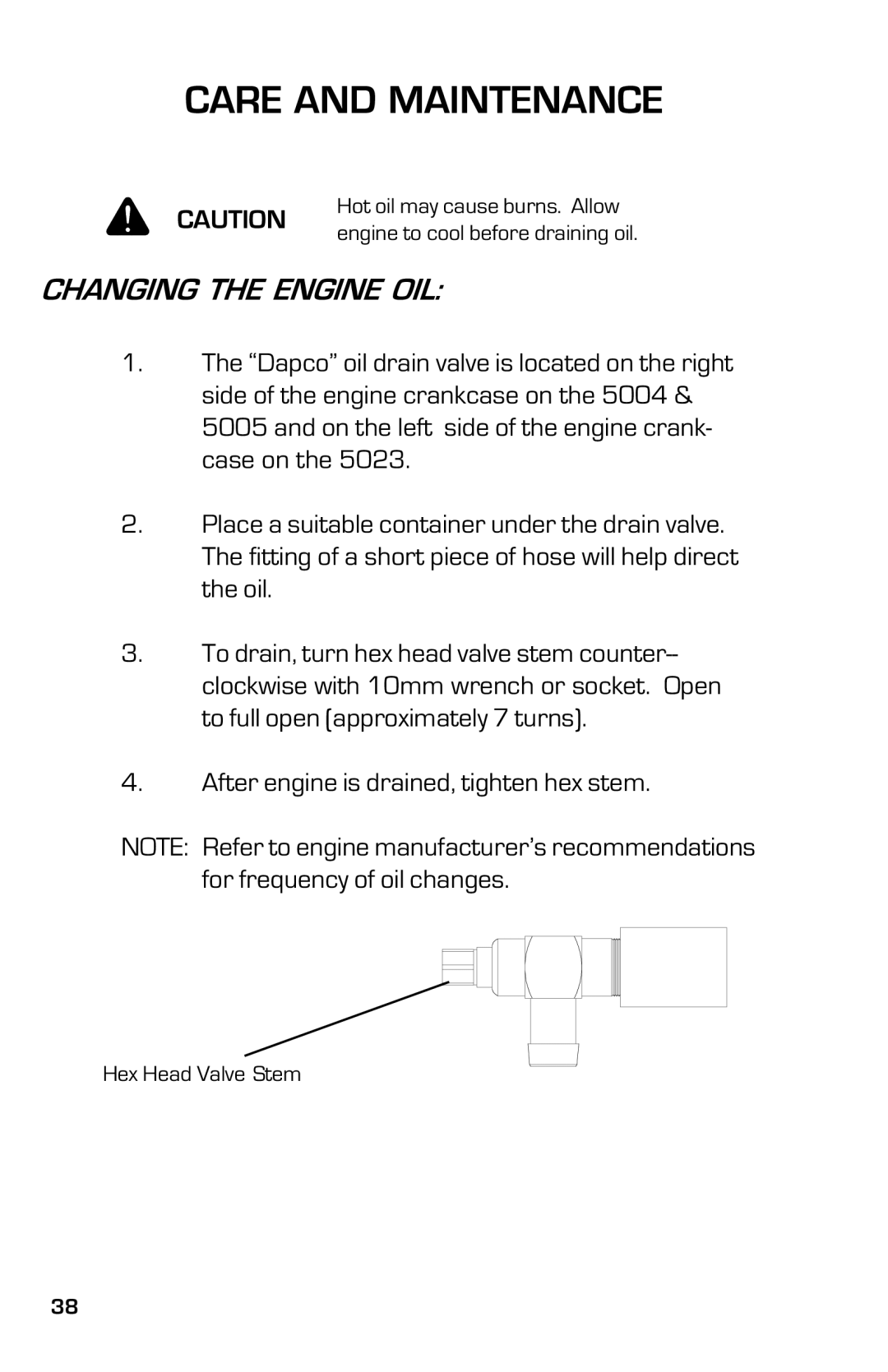 Dixon ZTR 5005, ZTR 5004 manual Changing the Engine OIL 