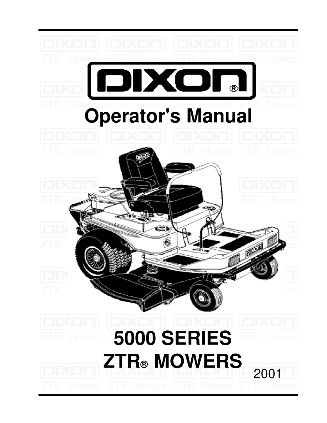 Dixon ZTR 5017Twin manual ZTR Mowers 