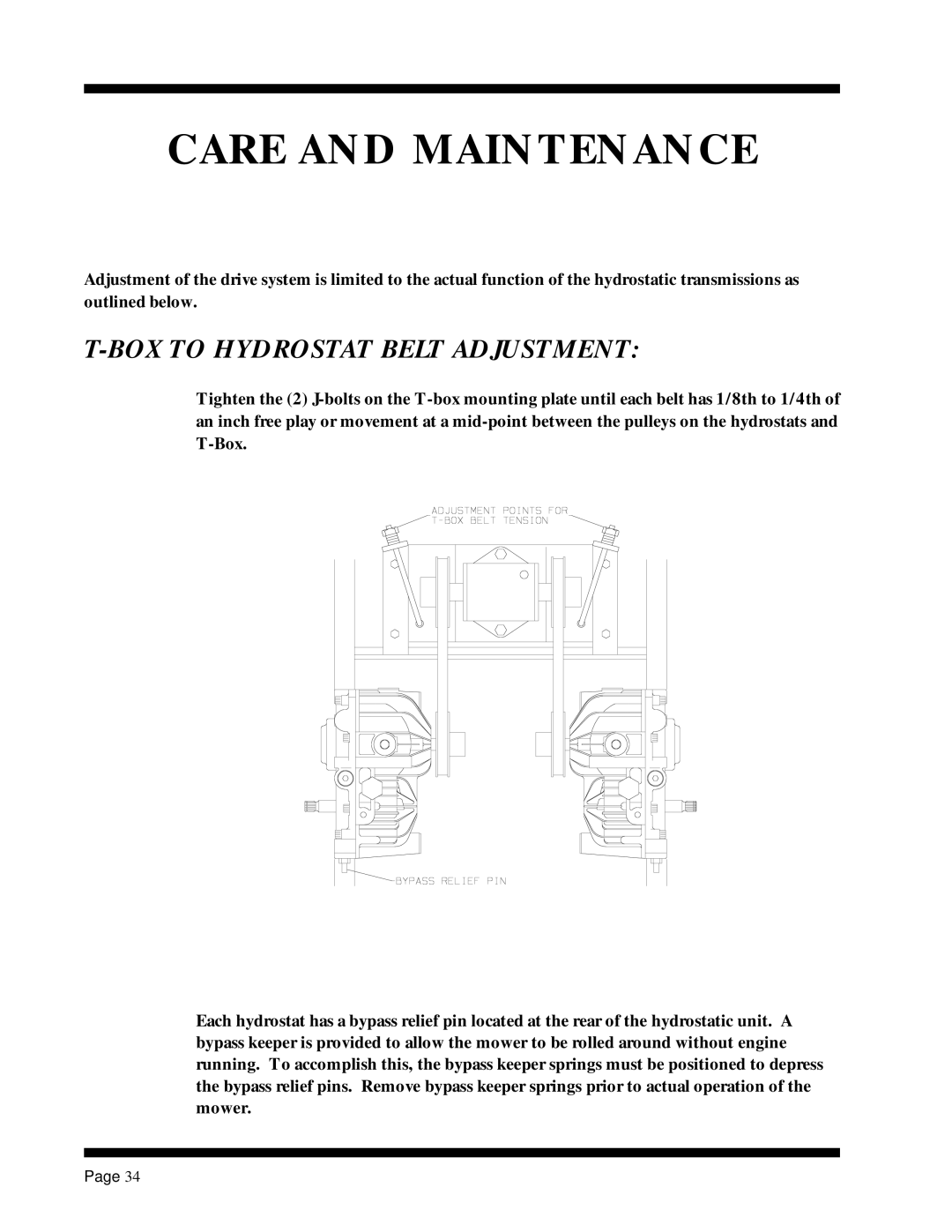 Dixon ZTR 5017Twin manual BOX to Hydrostat Belt Adjustment 