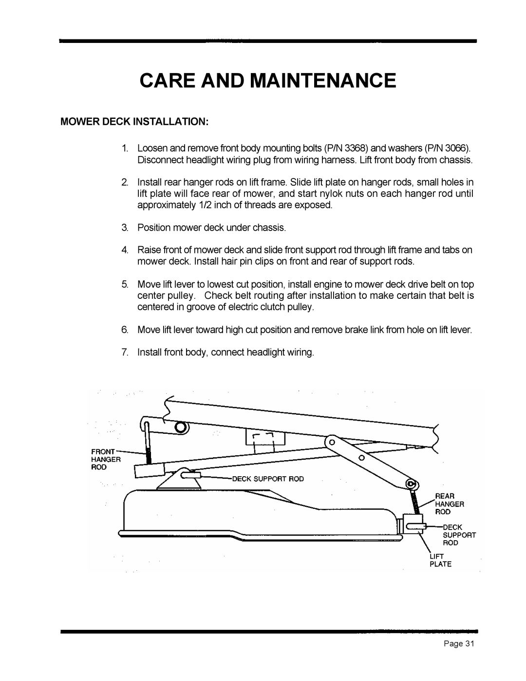 Dixon ZTR 5424, ZTR 5020 manual Care and Maintenance 