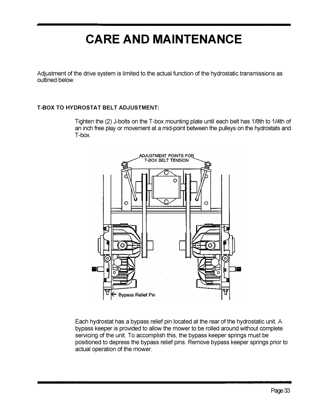 Dixon ZTR 5424, ZTR 5020 manual BOX to Hydrostat Belt Adjustment 