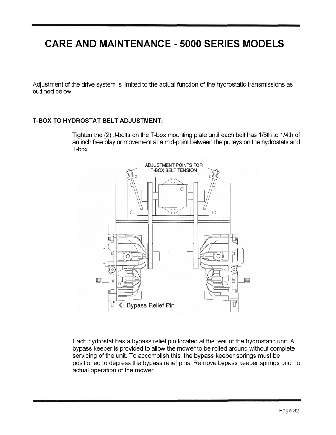 Dixon ZTR 5423 manual BOX to Hydrostat Belt Adjustment 