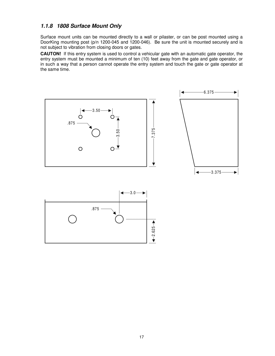 DKS Enterprises 1803, 1802, 1810 owner manual 8 1808 Surface Mount Only 