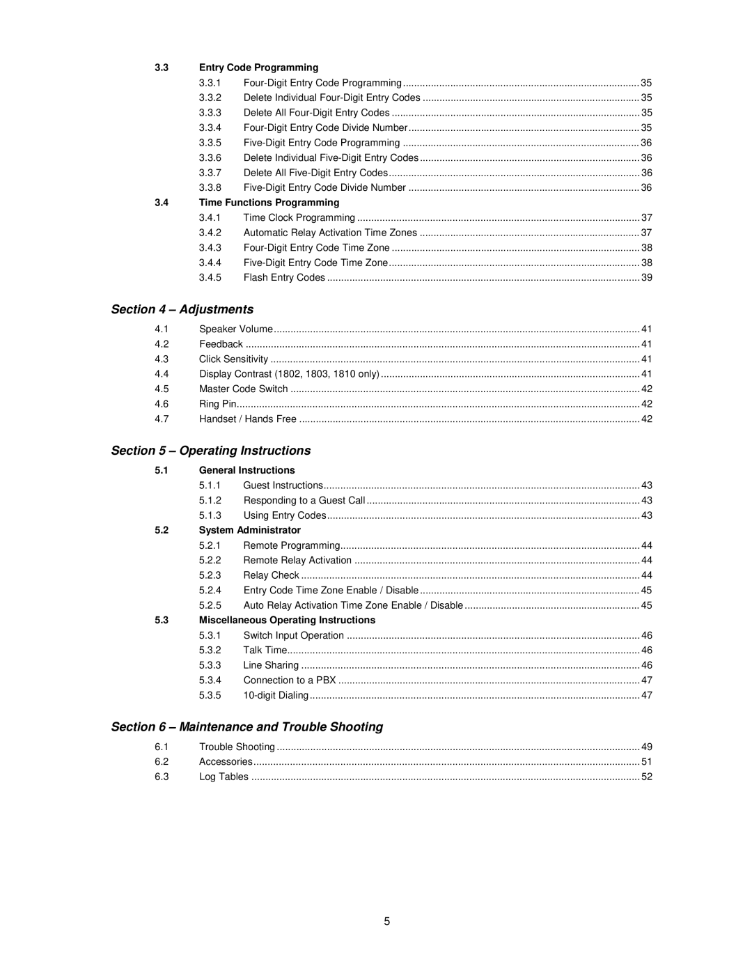 DKS Enterprises 1808, 1803, 1802, 1810 owner manual Maintenance and Trouble Shooting 