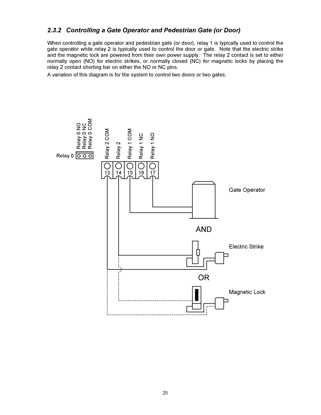 DKS Enterprises 1803PC, 1815, 1817 owner manual Controlling a Gate Operator and Pedestrian Gate or Door 