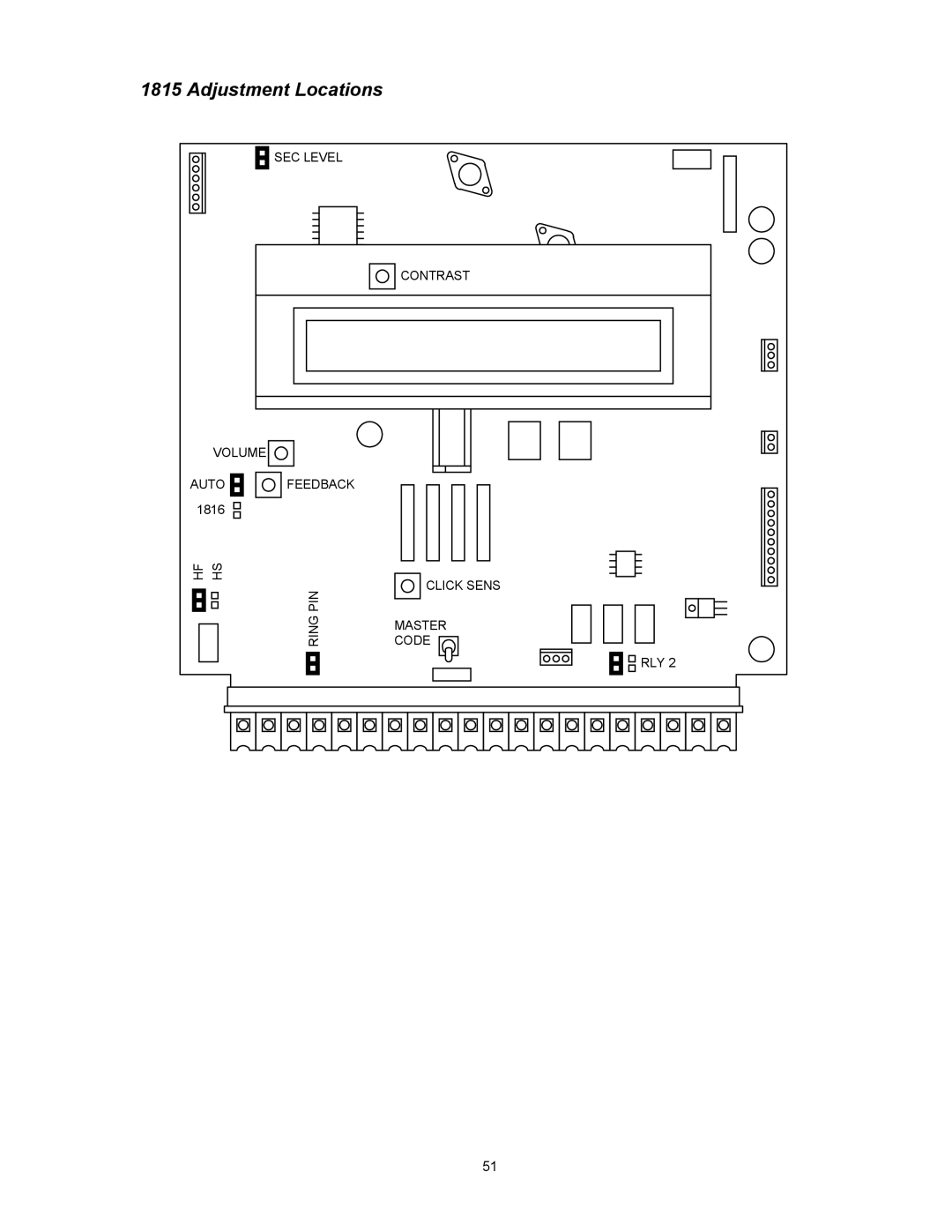 DKS Enterprises 1815, 1803PC, 1817 owner manual Adjustment Locations 