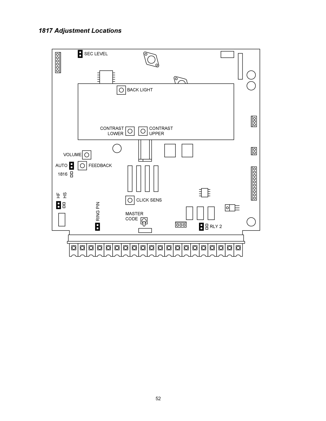 DKS Enterprises 1803PC, 1815, 1817 owner manual SEC Level Back Light Contrast Lower Contrast Upper Volume 