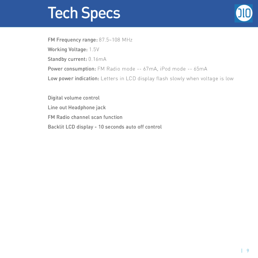 DLO M73000-050812-B manual Tech Specs 