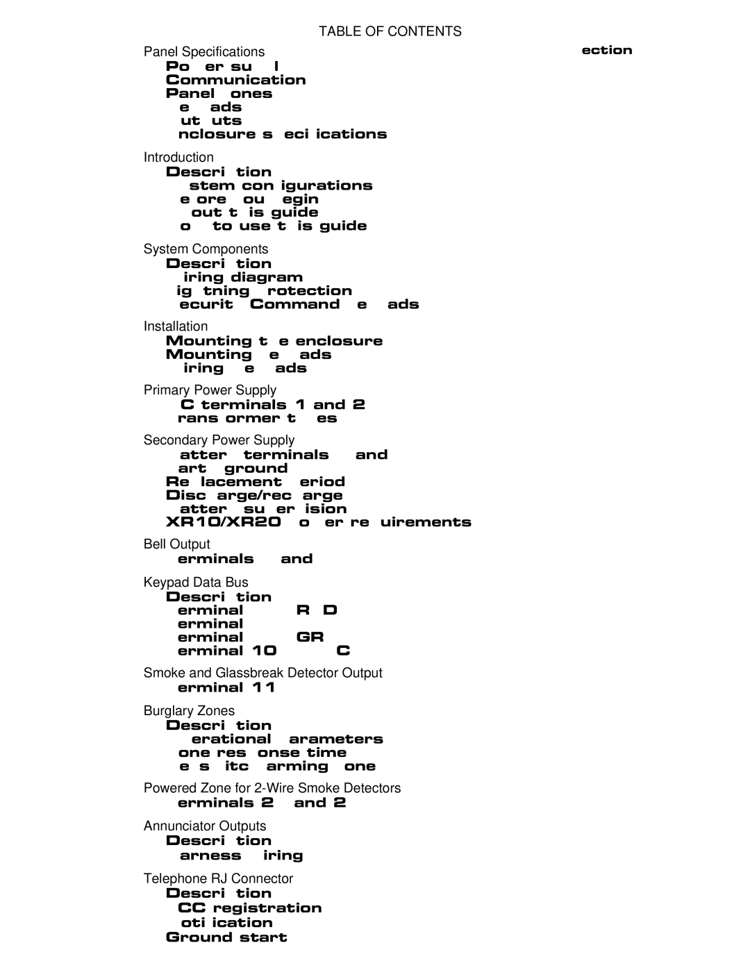 DMP Electronics LT-0229 (5 97) manual Table of Contents 