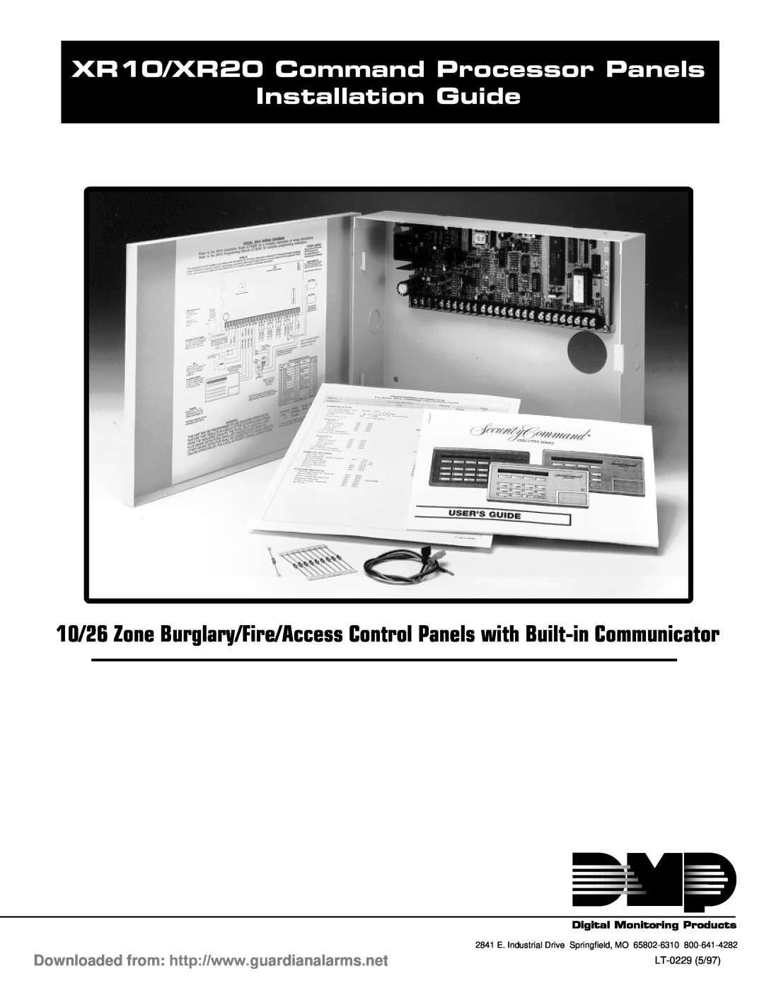 DMP Electronics LT-0229 (5 97) manual XR10/XR20 Command Processor Panels, Installation Guide, LT-02295/97 