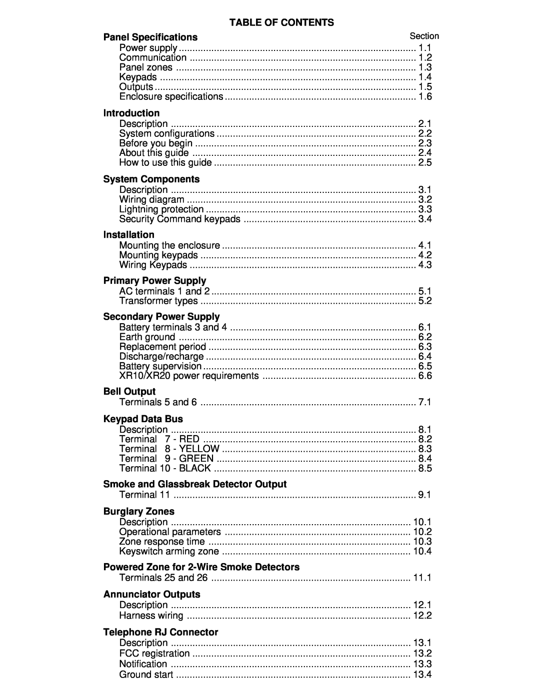 DMP Electronics LT-0229 (5 97) manual Table Of Contents 