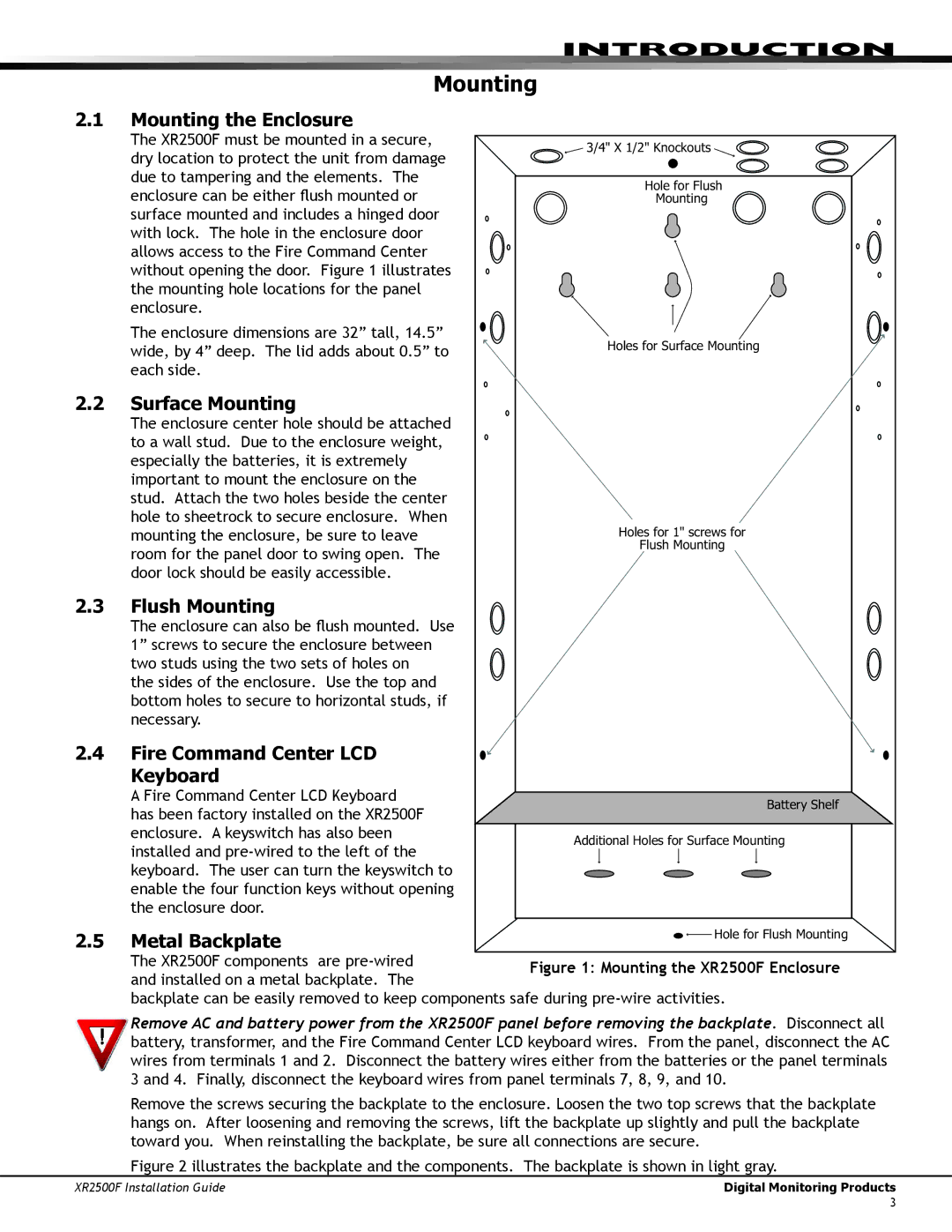 DMP Electronics XR2500F manual Mounting 