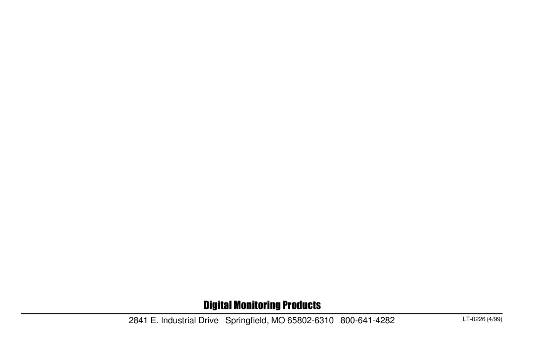 DMP Electronics XR6, XR10 manual Digital Monitoring Products 