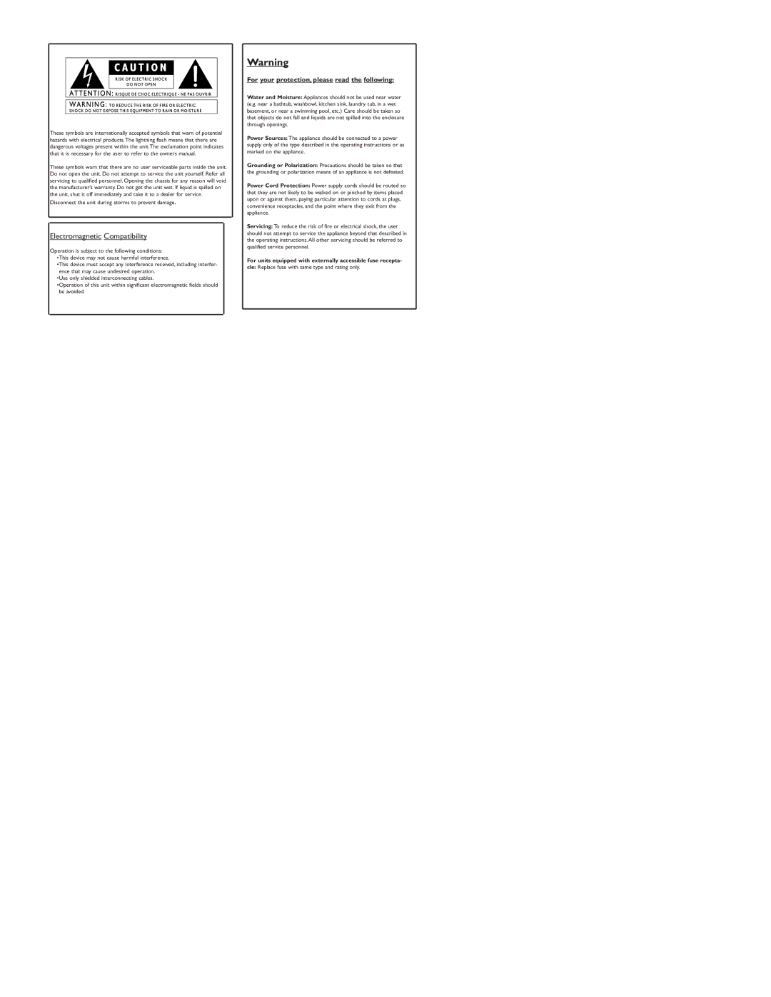 DOD GS30 manual Electromagnetic Compatibility 