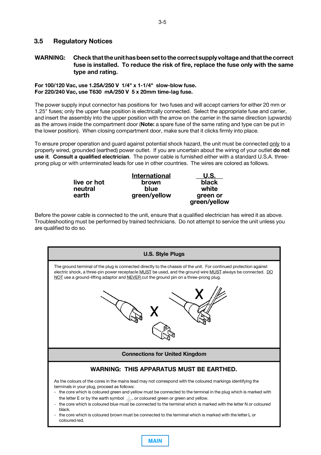 Dolby Laboratories 430 operating instructions Regulatory Notices, Style Plugs 