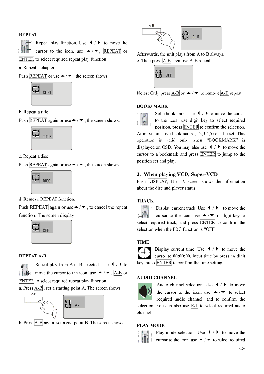 Dolby Laboratories 6000 user manual When playing VCD, Super-VCD 