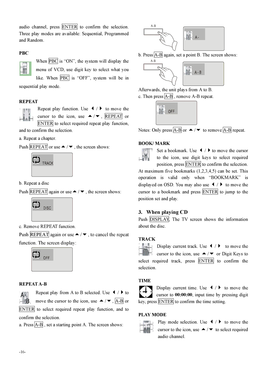 Dolby Laboratories 6000 user manual When playing CD, Pbc 