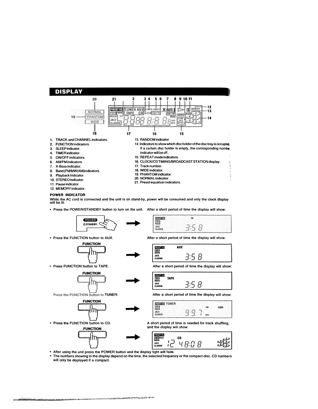 Dolby Laboratories CD Player manual ~ -~.E~#,..-~...,i.,,......-~~.~=...~-,,, ,~, Power Indicator 