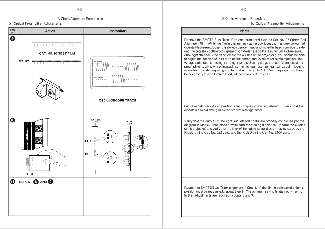 Dolby Laboratories CP65 manual CAT. no Test Film 