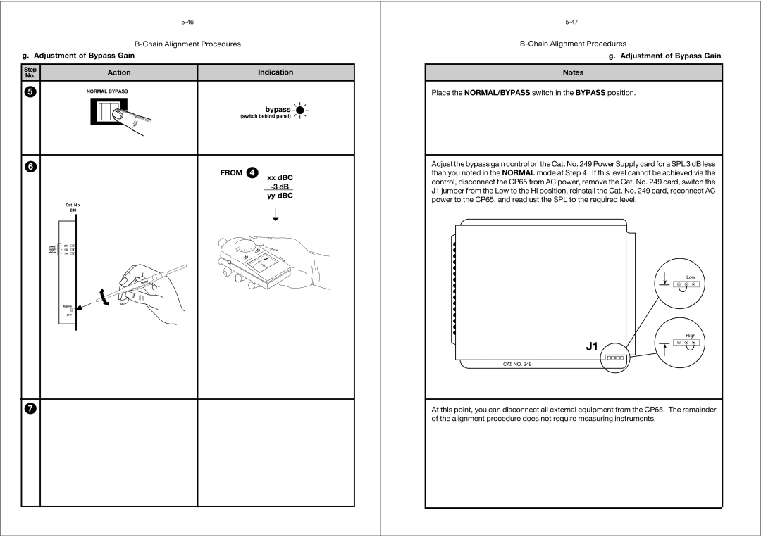 Dolby Laboratories CP65 manual From, Xx dBC -3 dB Yy dBC 