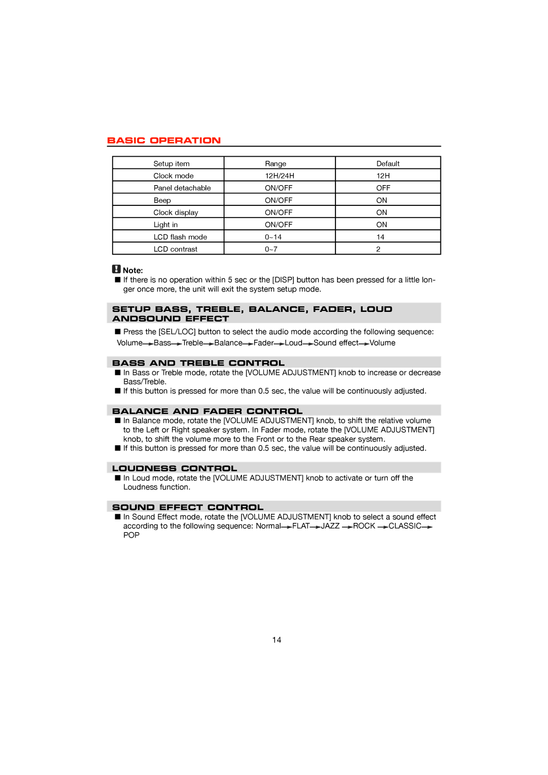 Dolby Laboratories DVD & MP3, ZE-200DVD Setup BASS, TREBLE, BALANCE, FADER, Loud Andsound Effect, Bass and Treble Control 