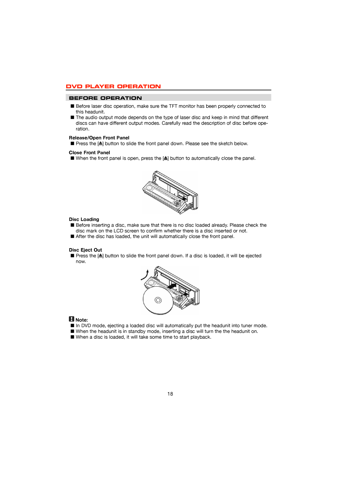 Dolby Laboratories DVD & MP3, ZE-200DVD operation manual DVD Player Operation, Before Operation 