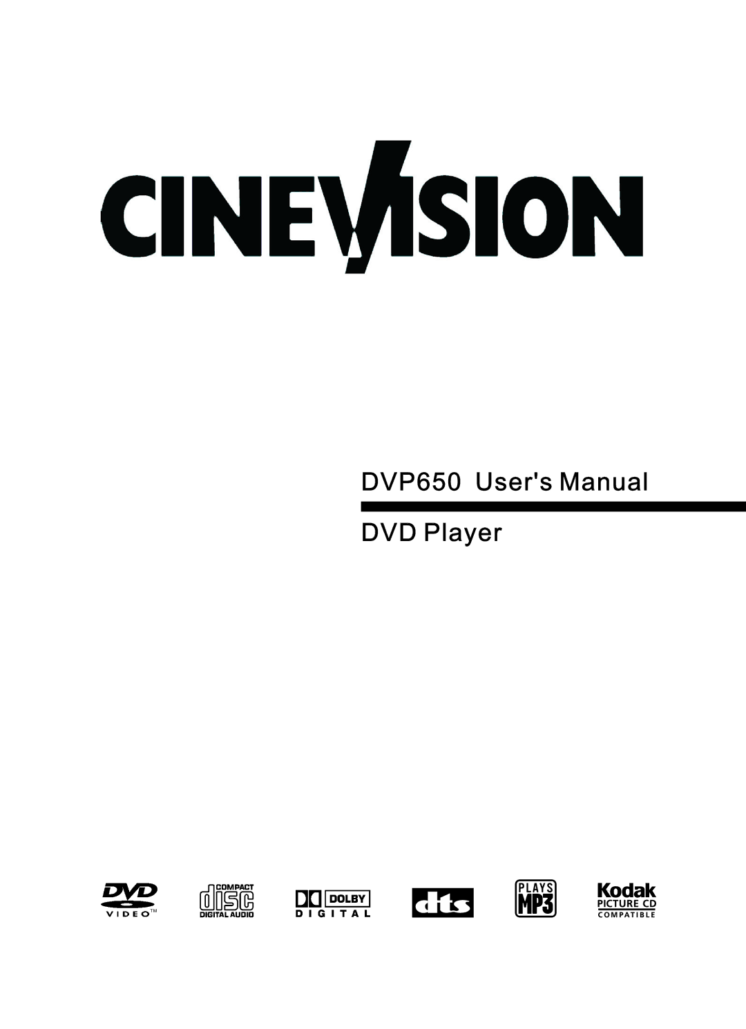 Dolby Laboratories DVP650 user manual DVD Player 