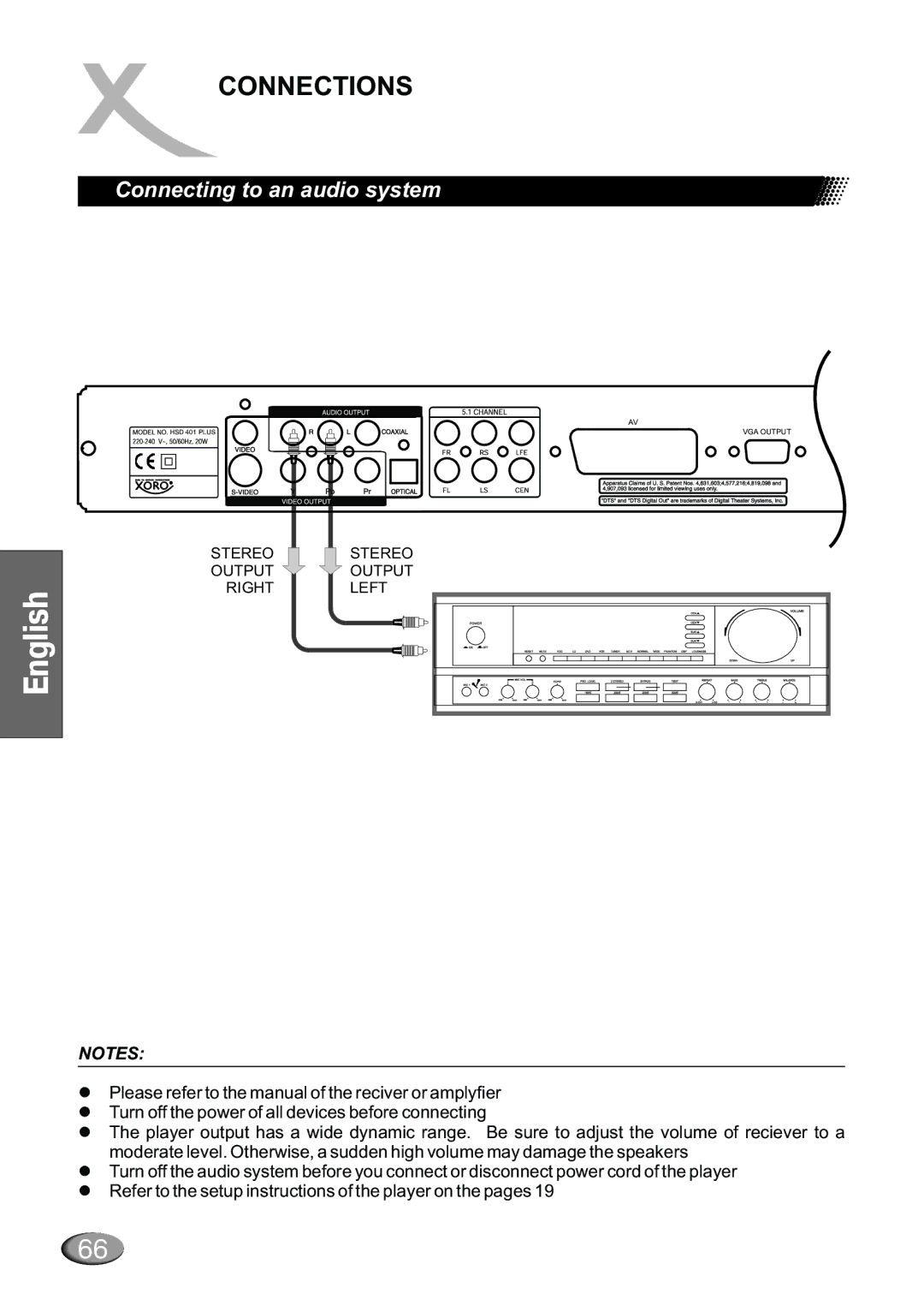 Dolby Laboratories HSD 415, HSD 401plus, HSD 310 manual Connecting to an audio system 