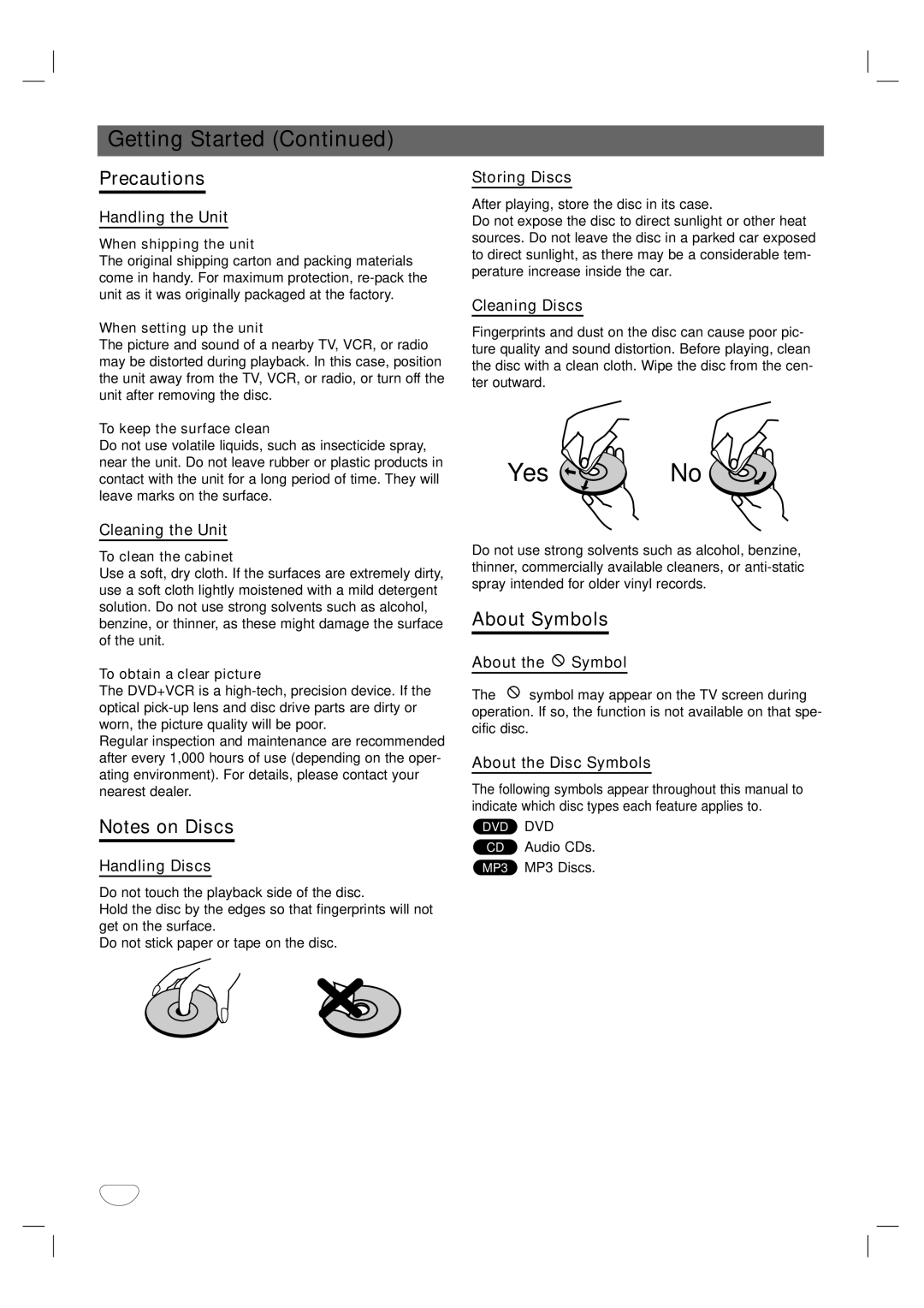 Dolby Laboratories HT2030 manual Precautions, About Symbols 