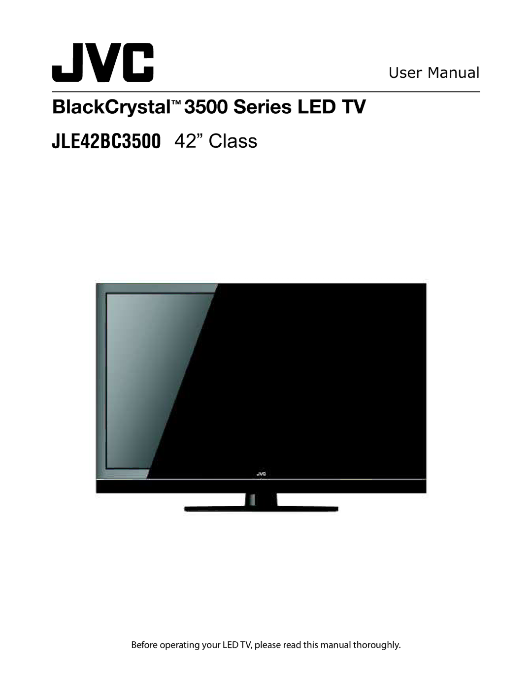 Dolby Laboratories user manual BlackCrystal 3500 Series LED TV JLE42BC3500 42 Class 