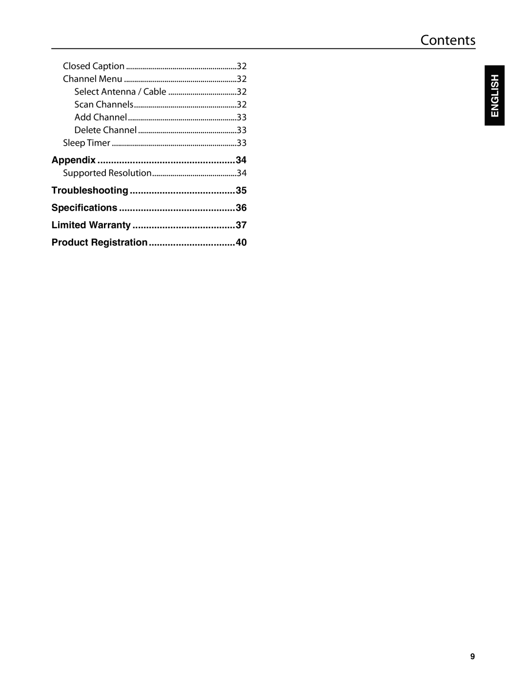 Dolby Laboratories JLE42BC3500 user manual Appendix 