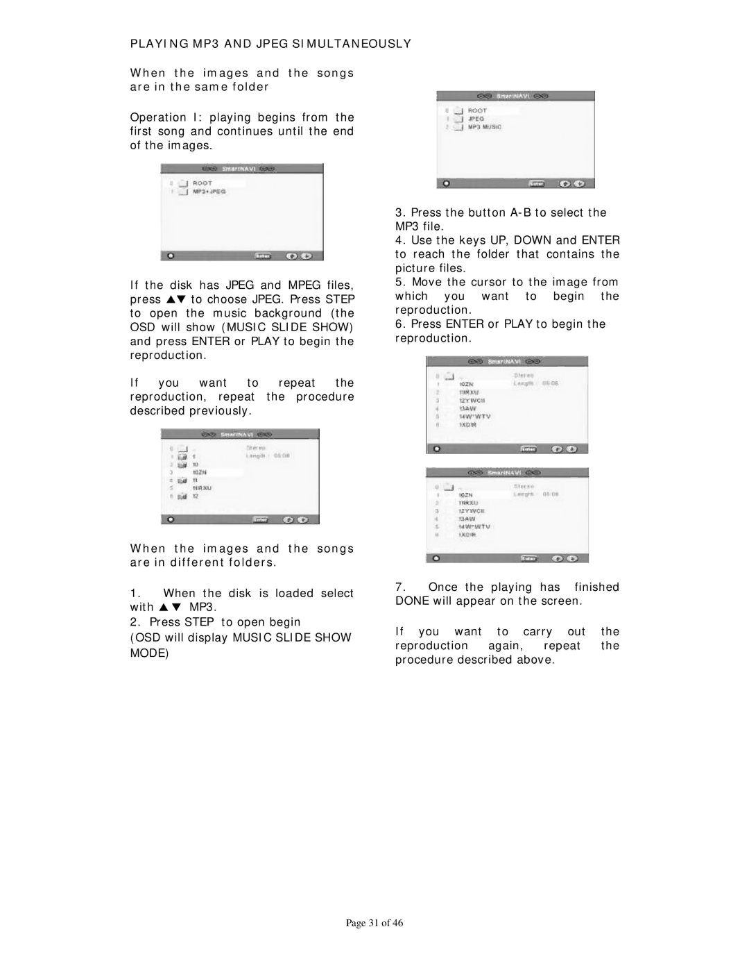 Dolby Laboratories Personal Video Recorder user manual Playing MP3 and Jpeg Simultaneously 