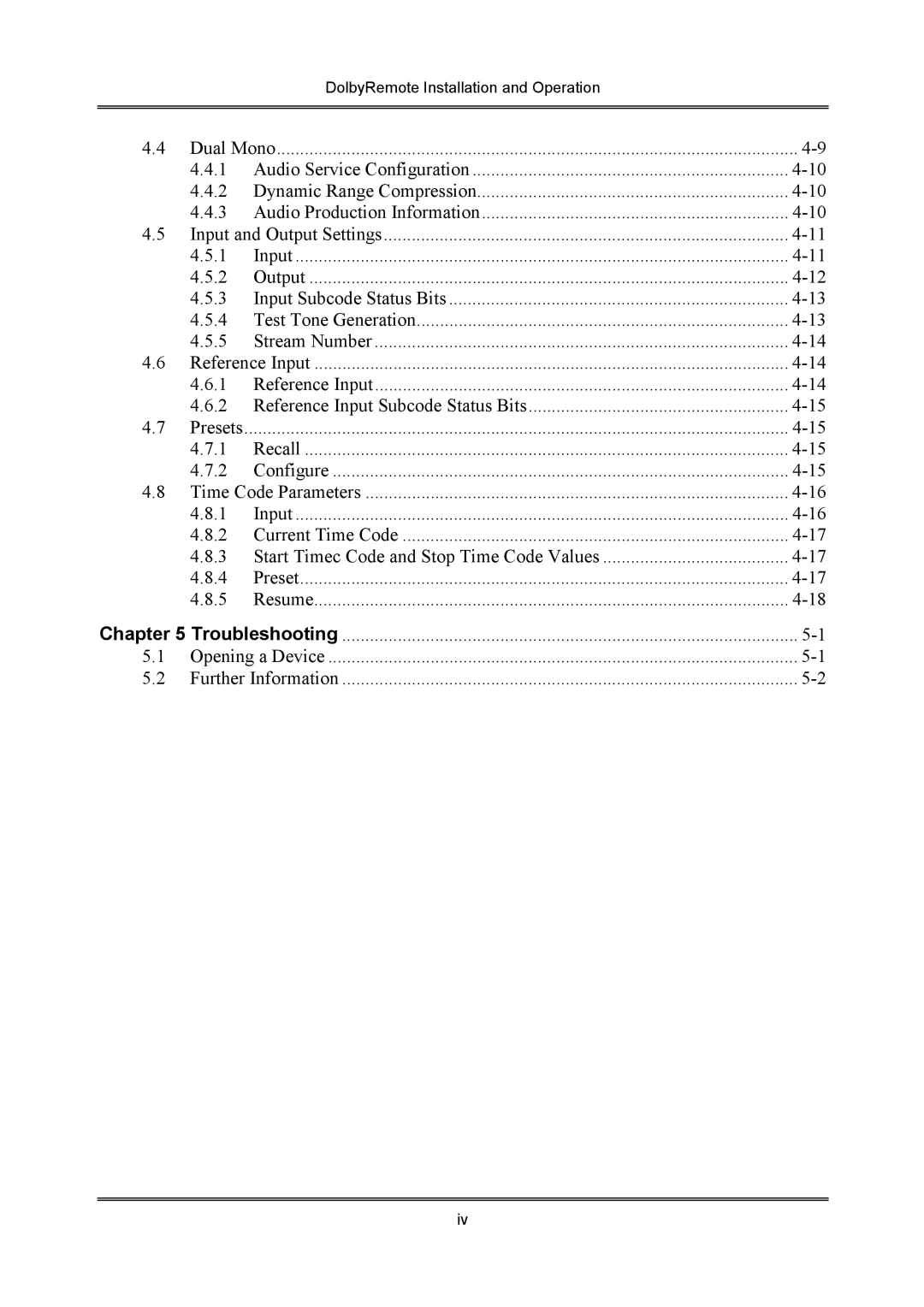 Dolby Laboratories P/N 91659 manual Opening a Device Further Information 