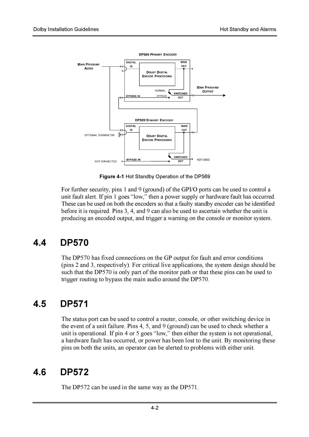 Dolby Laboratories S01/13621 manual DP572 can be used in the same way as the DP571 