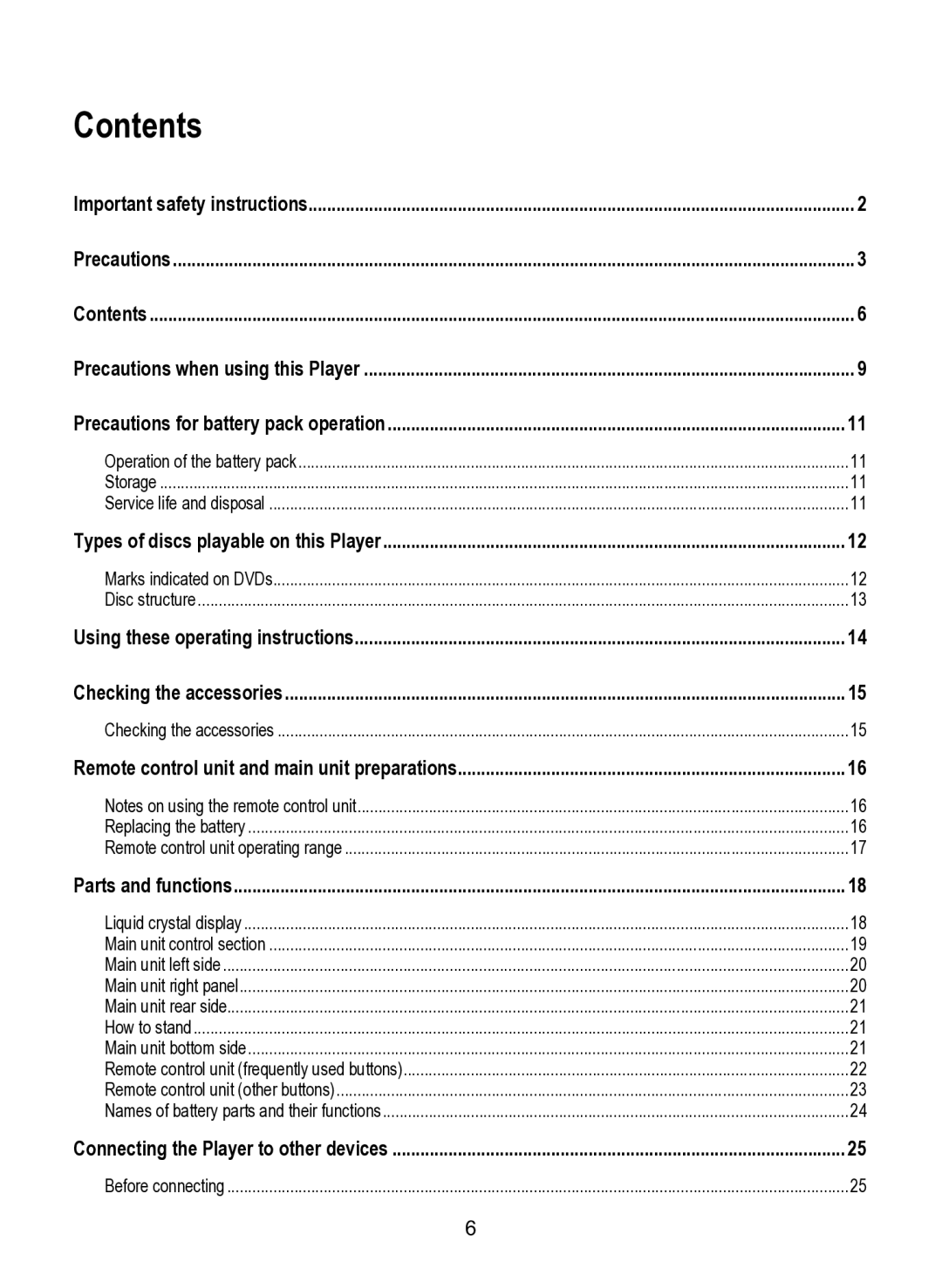 Dolby Laboratories SDV-27 operating instructions Contents 