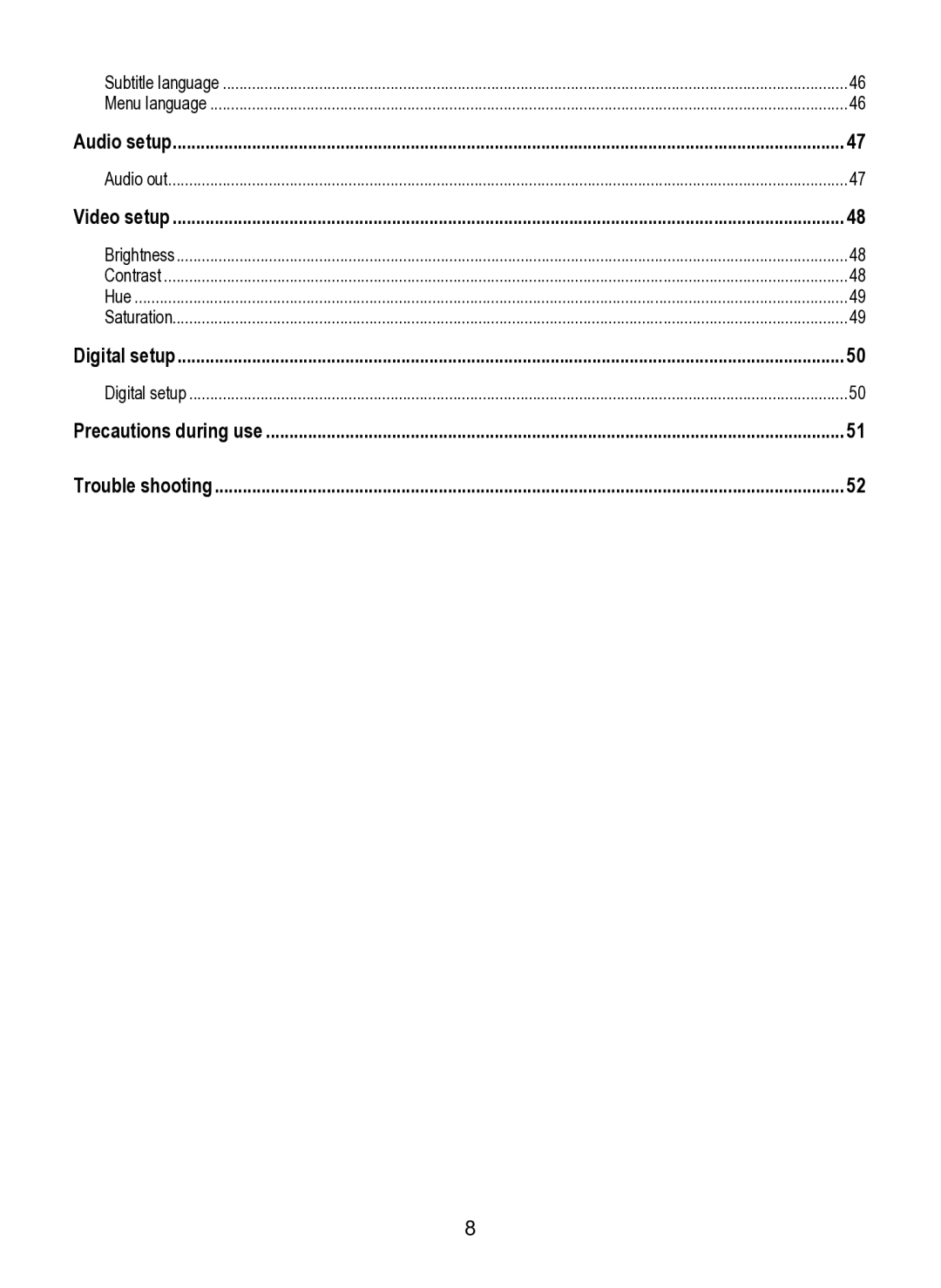 Dolby Laboratories SDV-27 operating instructions Audio setup 