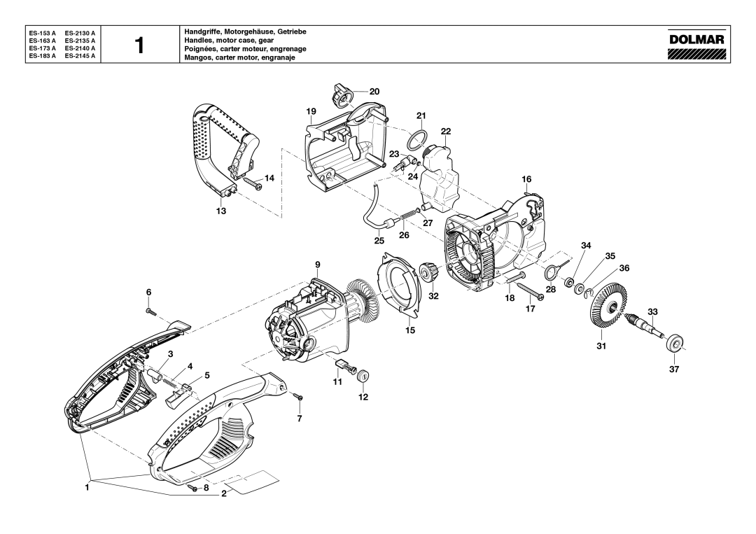 Dolmar ES-2135 A, ES-2145 A, ES-2140 A, ES-2130 A, ES-183 A manual 