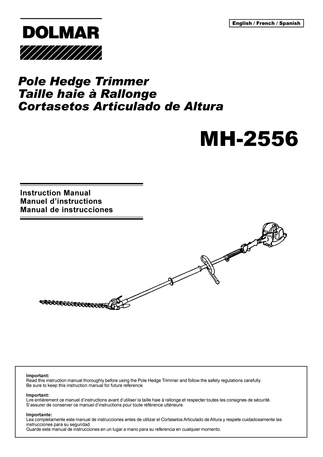 Dolmar MH-2556 instruction manual 