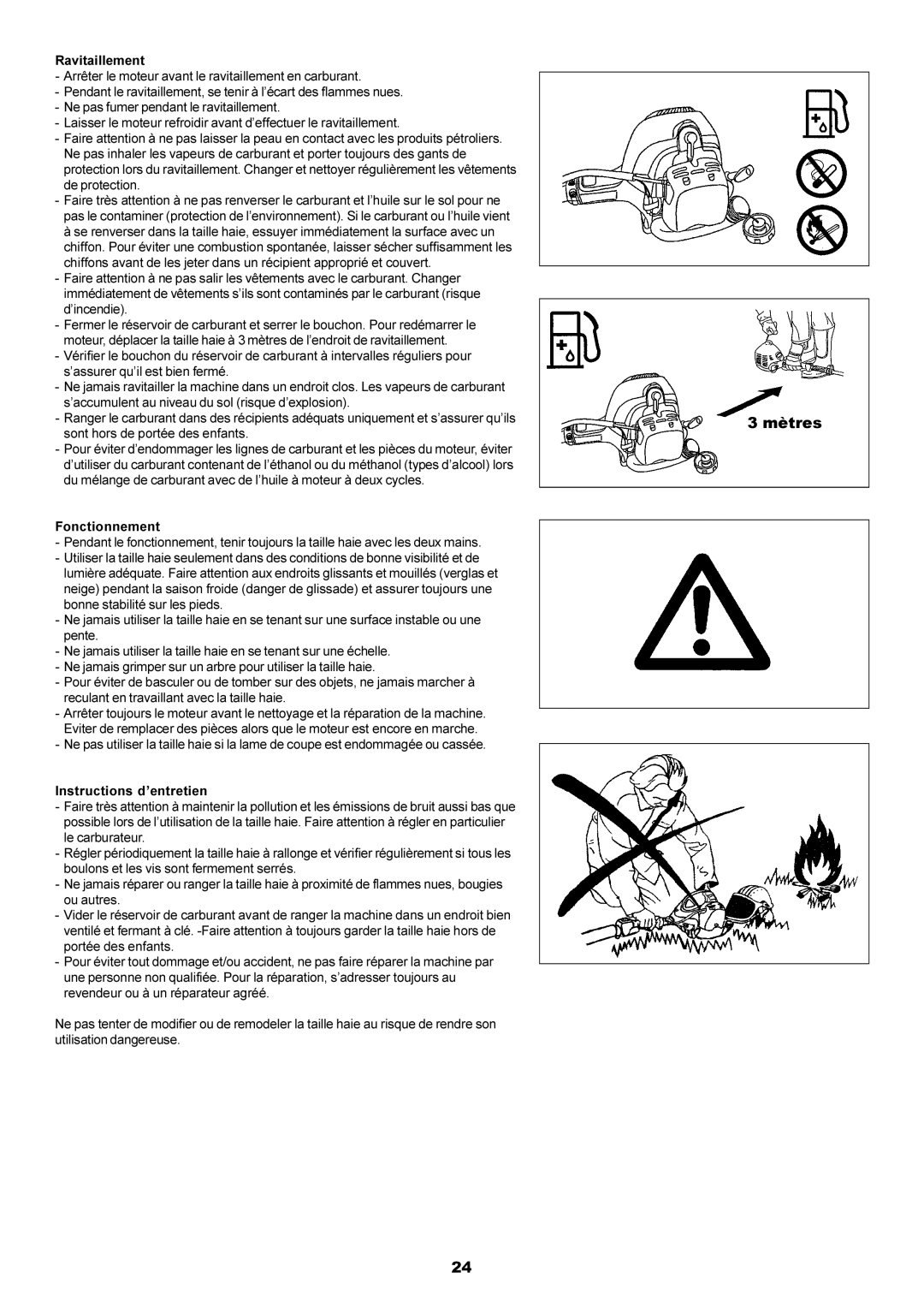 Dolmar MH-2556 instruction manual Mètres 