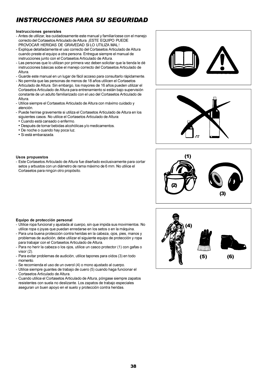 Dolmar MH-2556 instruction manual Instrucciones Para SU Seguridad 