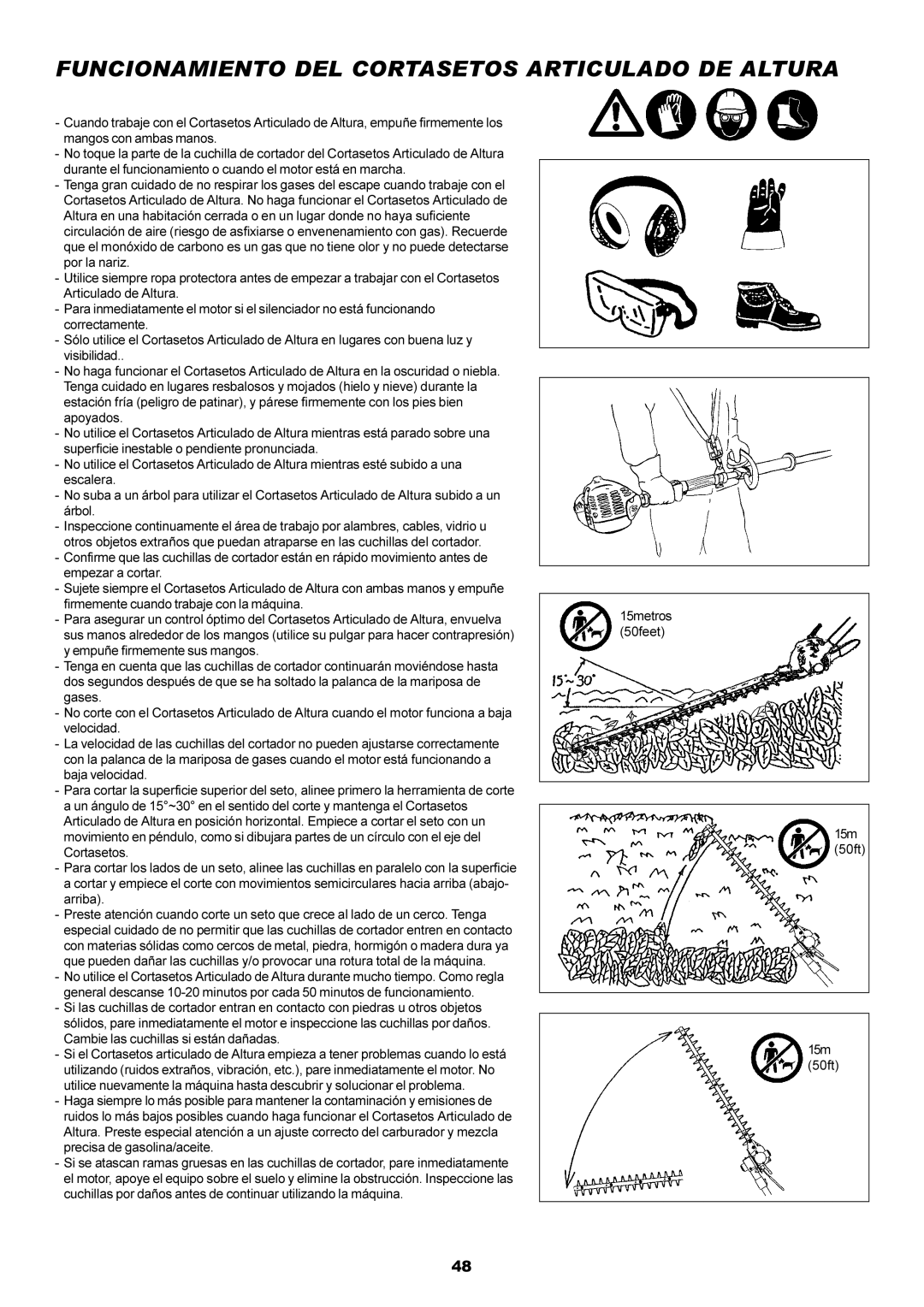 Dolmar MH-2556 instruction manual Funcionamiento DEL Cortasetos Articulado DE Altura 