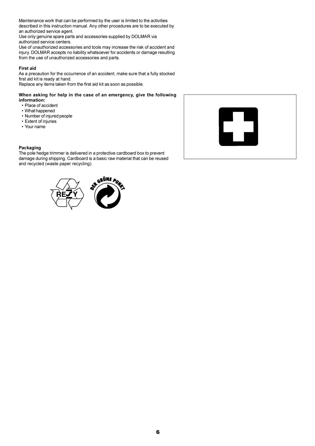 Dolmar MH-2556 instruction manual 