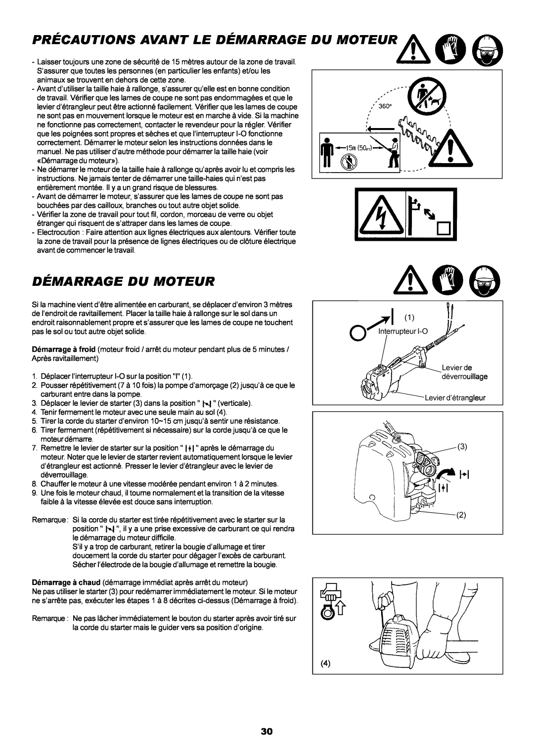 Dolmar MH-2556 instruction manual Précautions Avant Le Démarrage Du Moteur 