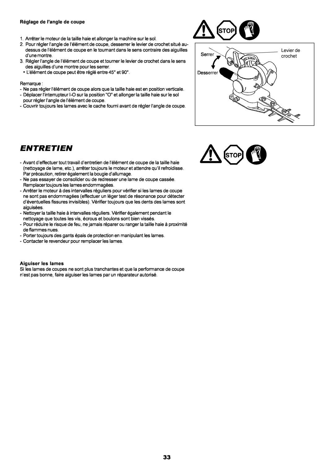 Dolmar MH-2556 instruction manual Entretien 