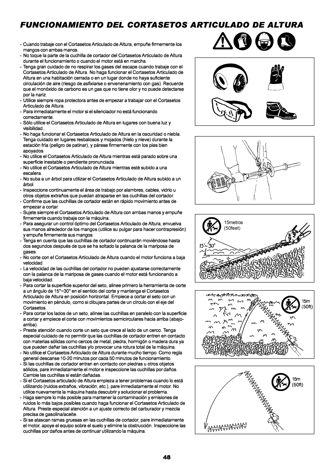 Dolmar MH-2556 instruction manual Funcionamiento Del Cortasetos Articulado De Altura 