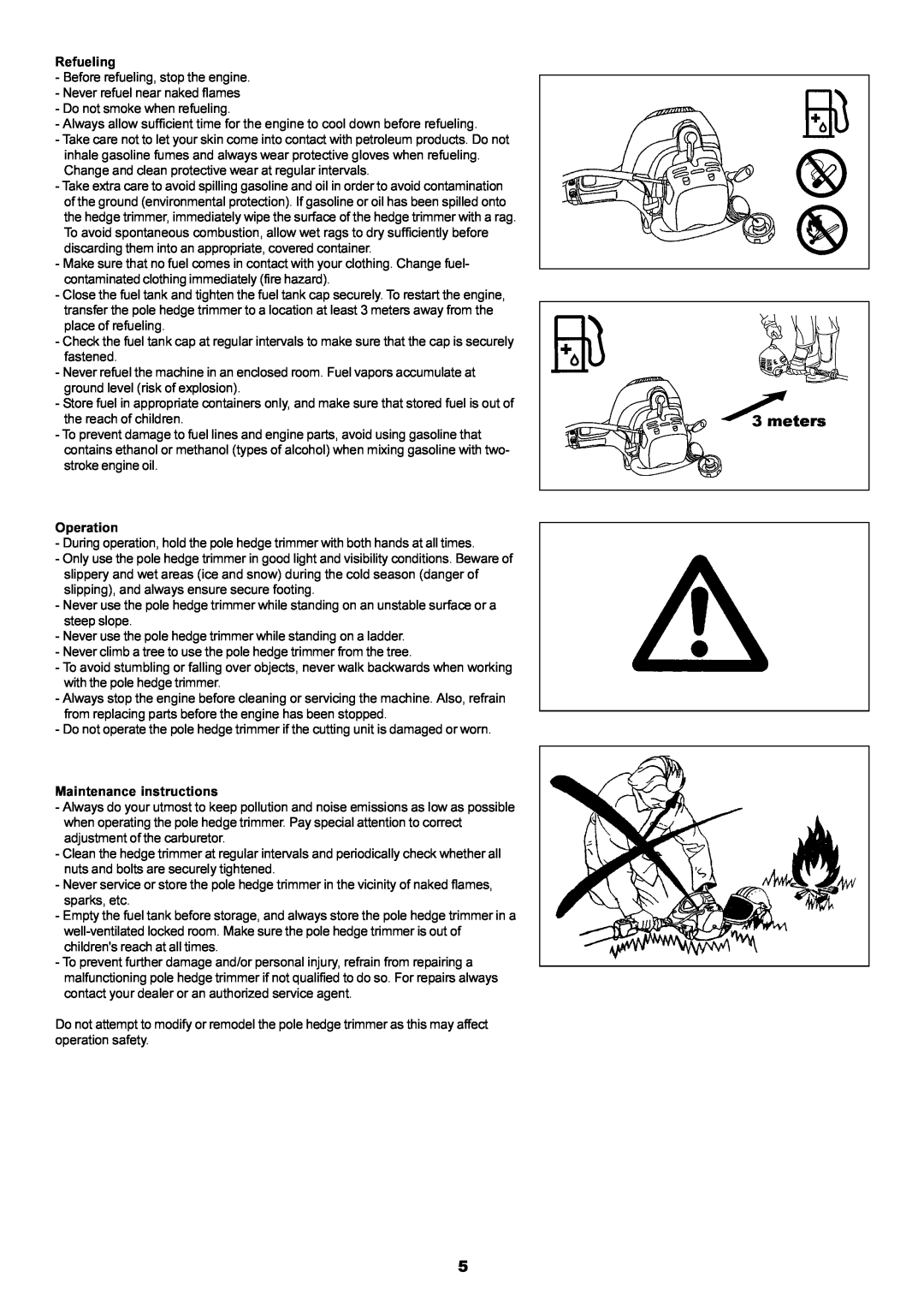 Dolmar MH-2556 instruction manual meters 
