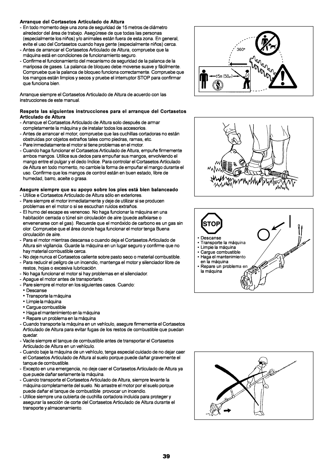 Dolmar MH-2556 instruction manual Arranque del Cortasetos Articulado de Altura 