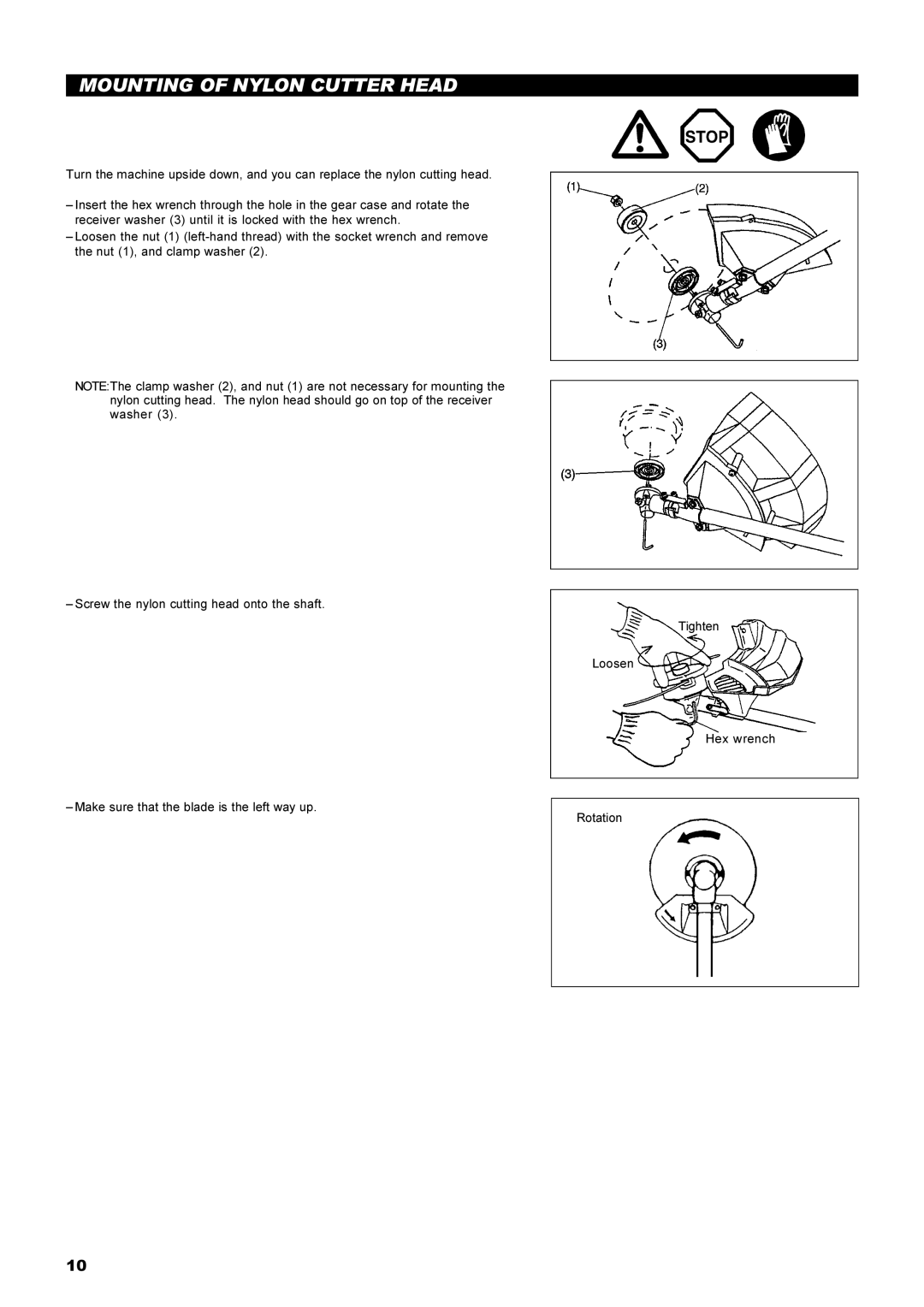 Dolmar MS-22C instruction manual Mounting of Nylon Cutter Head 