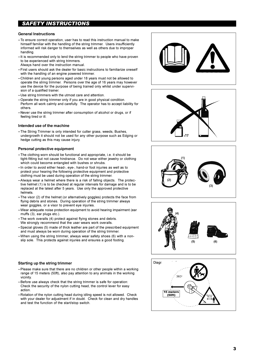 Dolmar MS-22C Safety Instructions, General Instructions, Intended use of the machine, Personal protective equipment 