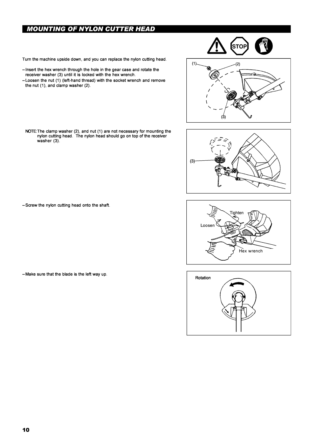 Dolmar MS-22C instruction manual Mounting Of Nylon Cutter Head 